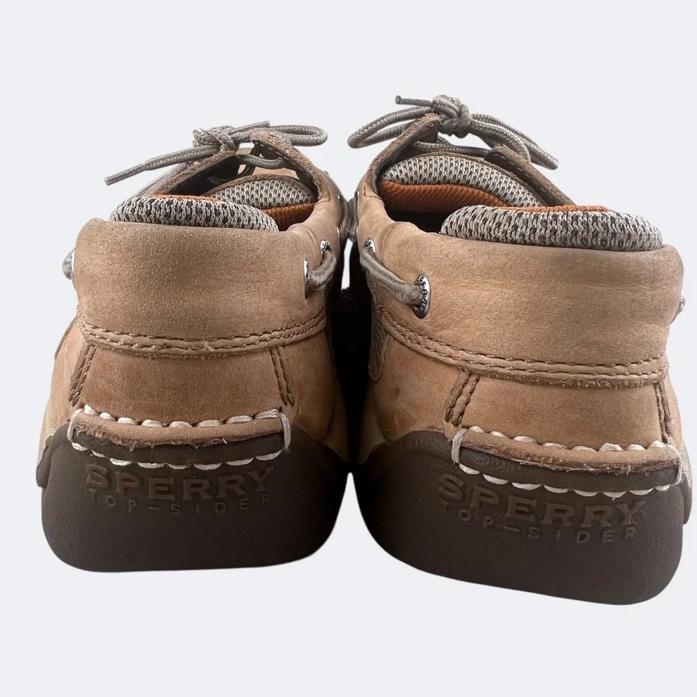 Sperry Top-Sider Boat Deck‎ Shoes Mens Size 8 Brown Leather Lace Up Nautical